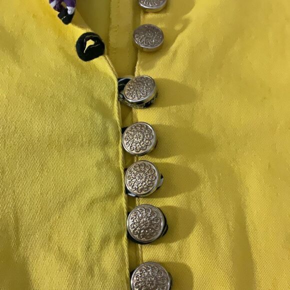 Mish Mega West African Fashion Yellow Collared Dress Button down Fit n Flare 16 - Picture 3 of 7